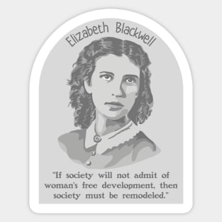 Elizabeth Blackwell Portrait and Quote Sticker